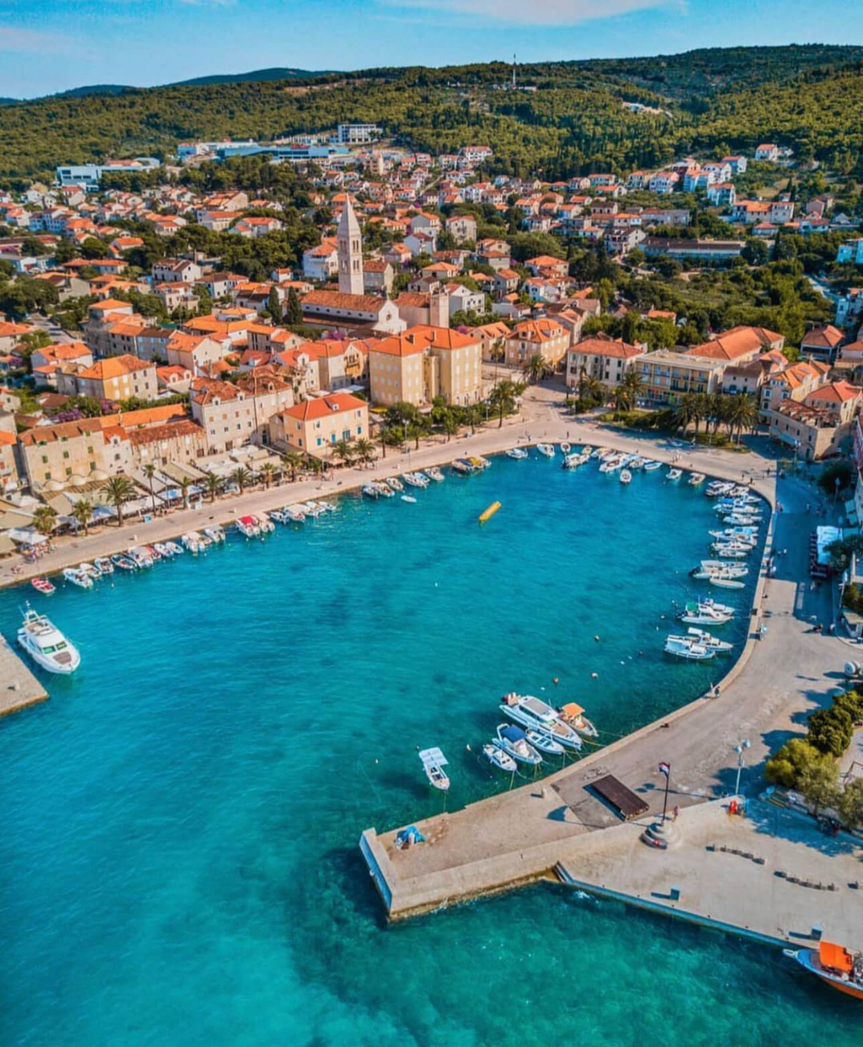 Meerblick-Grundstück auf Brač, Supetar