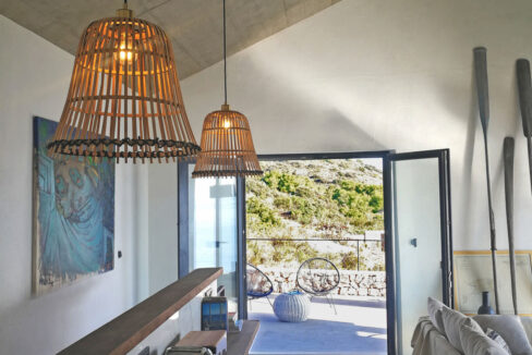 Weißes Haus mit Meerblick auf der Insel Vis