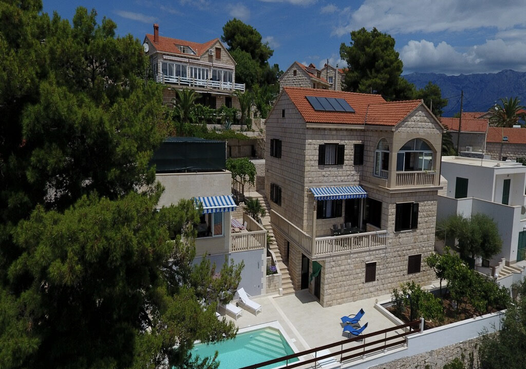 Steinhaus mit Meerblick auf der Insel Brac