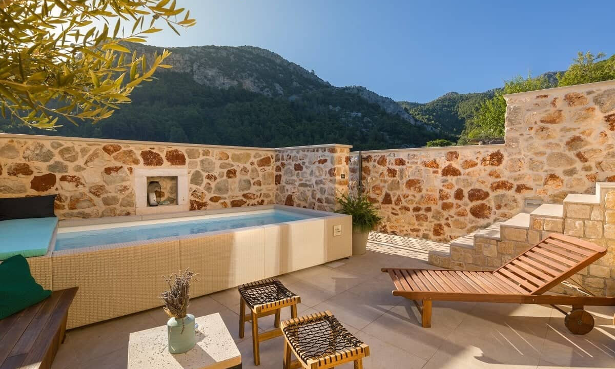 Erstaunliches Steinhaus auf der Insel Hvar